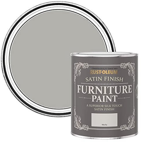 Rust-Oleum Grey Furniture Paint in Satin Finish - Mocha 750ml