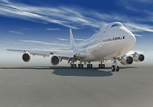 wandmotiv24 Fototapete Flugzeug, XXL 400 x 280 cm - 8 Teile, Wanddeko, Wandbild, Wandtapete, Fahrzeuge M0259