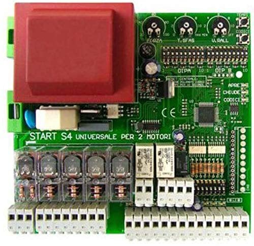 Tecnosystem SCHEDA Centrale Universale per CANCELLI Automatici BATTENTI A 1/2 ANTE DI TUTTE LE MARCHE Gestisce 2 Motori a 220Vac