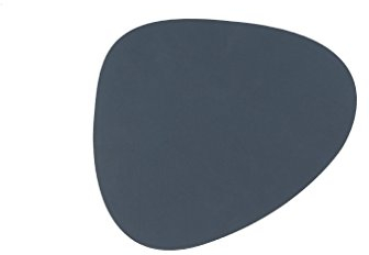 LinDNA Curve Glasuntersetzer, Leder, Dark Blue, 13cm