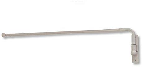 Loberon Tringle à Rideaux Epping - Fer - H/P env. 100/13 cm - Blanc Vieilli, Blanc Vieilli