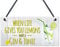 RED OCEAN Life Gives You Lemons Gin Tonic Hanging Sign Vintage Shabby Chic Friendship Gift