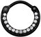 Piercingfaktor Universal Piercing Septum Ring Clicker Schild gebogen mit Kristallen Lippen Nasen Lippe Ohr Tragus Helix Intim Augenbraue Horseshoe Schwarz
