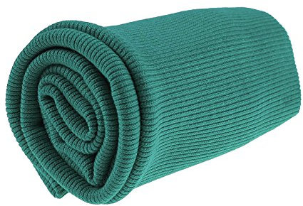 Bündchen Strickbündchen 16x80cm Bündchenstoff Baumwolle elastisch gerippt, Farbwahl, Farbe:petrol