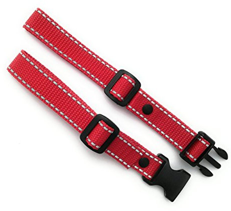 GURTIES Brustgurt für Rucksack mit Reflektor, verstellbar, als Ersatz, zum Nachrüsten, Kinder und Erwachsene, Made in Germany (rot mit Reflektor)