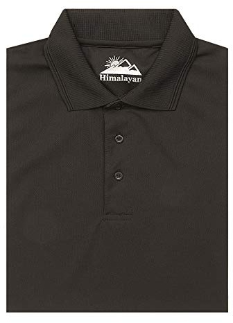 Himalayan Men's Short Sleeve Polo Shirts Summer Golf Polo Shirt with Matching Button Knitted Collar