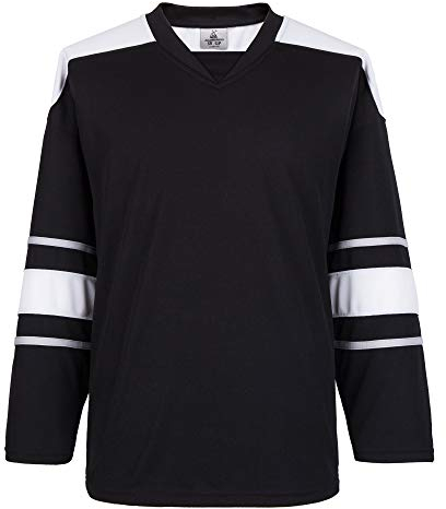 EALER H900 Series Ice Hockey League Team Color Blank Practice Jersey, E062#schwarz, L