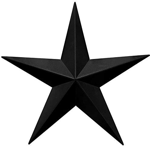 EcoRise Dark Bronze Barn Star - Stern Wanddekoration, Metallsterne für außen oder innen des Hauses, Eisen Texas Metallstern Rustikal Vintage Western Landhaus Wandkunst Dekorationen (55,9 cm)