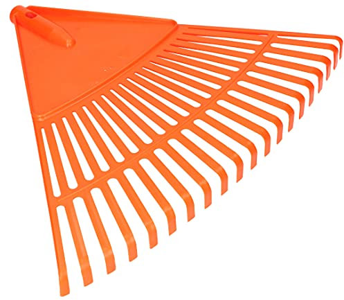 KOTARBAU® Rastrello in plastica resistente, 7 plettri a foglia e ventaglio senza manico, per giardino e prato, scopa, testa