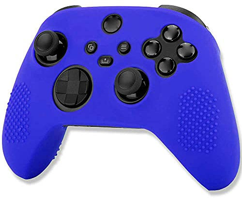 OcioDual Custodia Protettiva in Silicone Compatibile con Controller XBox X/S Blu Copertura Gomma Antiurto Flessibile Skin Cover