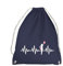 Herzschlag Cheerleader Turnbeutel - EKG Cheerleading Tanzen Dance Champion Navy Blau