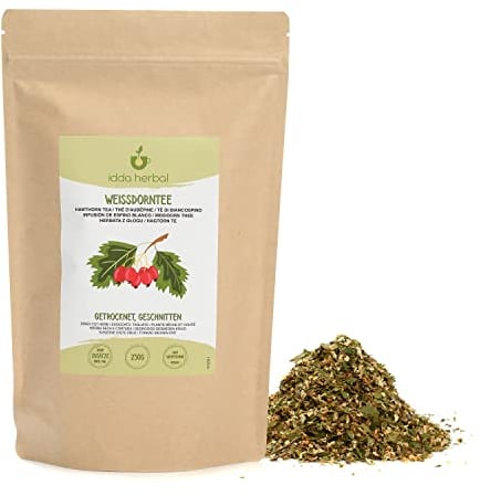 Hawthorn Herb Loose Tea (250g, 8.8oz), Cut and Gently Dried Hawthorn, 100% Natural and Pure for Preparation of Herbal Tea, Hawthorn Tea, Herbal Infusion
