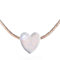 Rose Gold Heart Necklace For Women | 14k Rose Gold Filled Necklace White Opal Heart Jewelry | Lovely Jewelry Gift Box Mother's Day Wedding Birthday Engagement Anniversary
