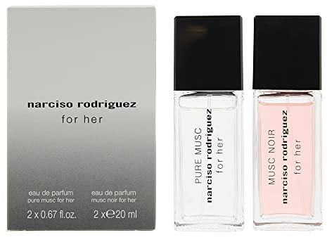 Narciso Rodriguez 2-teiliges Geschenkset: For Her Musc Noir Eau de Parfum 20 ml – For Her Pure Musc Eau de Parfum 20 ml