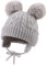 XIAOHAWANG Baby Mädchen Mütze Jungen Babymütze Winter Strickmütze Kindermütze Warme Wintermütze Mit Bommel(6-24 Monate, Grau)