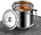 Toolzia 1.3L Oil Strainer Pot Grease Can, Stainless Steel Oil Storage Can Container with Fine Mesh Strainer Dust-Insect-Proof lid Non-Slip Plate Suitabl for Storing Frying Oil and Cooking Grease