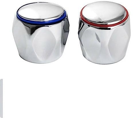 Cold+Hot Tap Top Head Faucet Cover Handle Chrome Plated Replacement Accessory for Replacing Worn-Out Taps for Bathroom Kitchen Taps