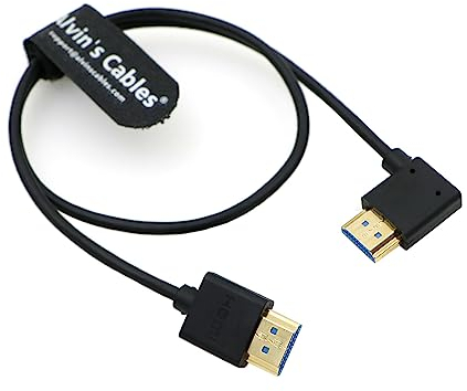 Alvin's Cables Ultra HD 8K HDMI 2.1 HDMI-Kabel, gerade, rechtwinklig, hohe Geschwindigkeit, für Atomos Ninja V Monitor, Z CAM E2, für Sony FS5| FS7| A7S3 Kameras, 50 cm (19,7 Zoll)