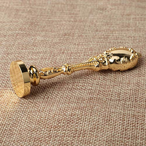 Metallgriff, Antik-Retro, Büro- und Schulbedarf, Schulbedarf, Hochzeitseinladung, Grußbox, Siegelwachs-Siegelstempel Nr. 1, Schulbedarf (Goldener Griff + Kupferkopf)