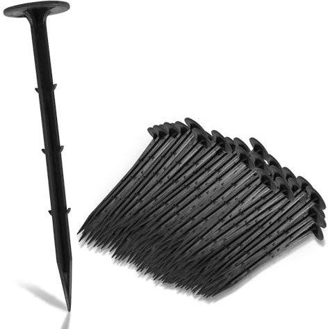 Herrselsam 200 Stück Bodenanker Erdanker für Gartenvlies Oder Sandkastenabdeckung Unkrautbekämpfung Bodendeckerfolie Landschaftsgewebe Maulwurfsgeflecht Allzweck