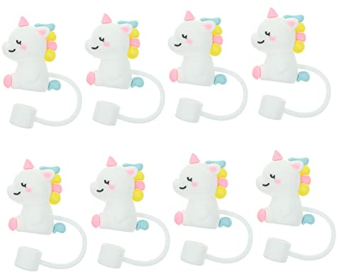 Cabilock 40 Pièces de paille licorne prise casquette de licorne Protège- mignons parasols de terrasse surmatelas en paille de silicone couvre-pointes de paille café, V8ZI12592F250O9Q