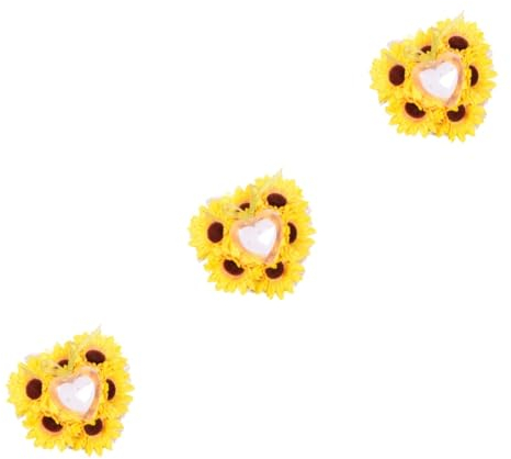 Cabilock 3stücke Sonnenblumen Ringkissen Für Hochzeiten Künstliches Ringkissen Gelb Für Zeremonien Verlobungen Und Partys Schützt Ihre Und Romantisch