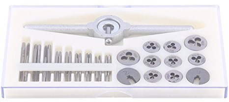 30-teiliges Metrisches M1,0-M2,5-Matrizen-Gewindebohrer-Set, Verstellbarer 2-mm-HSS-Schraubenschlüssel-Satz [HOHE QUALITÄT] 【WEIT VERWENDET】