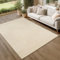 the carpet Parma Teppich Wohnzimmer, Schlafzimmer, Outdoor geeignet, waschbar, moderner Kurzflor mit Hoch-Tief-Effekt, angenehm weich, Beige, 133 x 190 cm