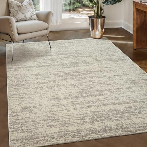 SANAT Oslo Teppich für das Wohnzimmer - Teppich mit modernem Design, Geeignet für Wohnzimmer, Flur, Esszimmer, Schlafzimmer, Küche und Kinderzimmer - Creme, Größe: 140 x 200 cm