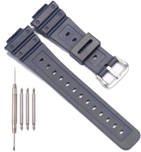 Harz Armband Kompatibel mit Casio DW-5900 DW-9052 DW-5600 GW-6900 DW-6900 G-6900 Herren Ersatz Uhrenarmband Sport Wasserdichtes Armband (Navy blue)