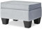 IBUYKE 10” Kleiner Fußhocker Ottomane, Rechteckige Leinen Fußablage Hocker mit Gepolstertem Sitz und Kunststoffbeine, Puff Niedrige Ottomane Fußstütze für Wohn- Schlafzimmer Sessel, Grau WBD008G