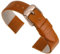 QUARKZMAN Bracelet de Montre en Cuir Véritable à Dégagement Rapide Marron de 22 mm de Largeur Plat et Fin Bracelet Montre Connectée en Cuir avec Boucle en Or Rose pour Hommes et Femmes