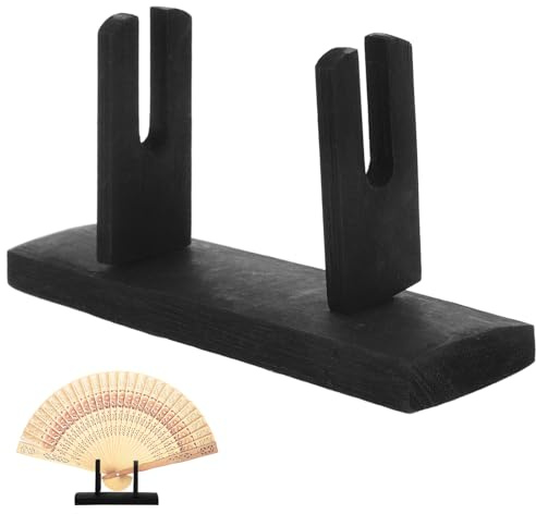 Amosfun Japanischer FäCherstäNder Aus Holz 4.3 X 2.4 X 1.4 Zoll Faltbarer HandfäCherhalter FüR Heimdekoration Wohnzimmer Schlafzimmer BüRo