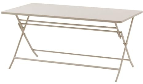 Hespéride - Table de Jardin Pliante Rectangulaire Greensboro Argile - 6 Places - Acier Traité Epoxy Traitement Antirouille Renforcé