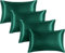 Moonlight Bedding Green Satin Pillowcases 4 Pack – Soft & Smooth Feels Like Silk Pillowcases for Hair and Skin Care