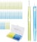 Bigqin 50 Piezas Cepillos Interdentales 0,6/0,7 mm de Diámetro, Doble Cabeza Cepillo Interdental + Palillos Interdentales con Estuche para Limpieza Dental