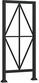 Treppengeländer-Set aus Metall, Eisen, für Innen- und Außenbereich, Geländer für Dachboden, Balkon, Deck, Dekor, 5 stilvolle Designs (schwarz, Größe: Stil 3)