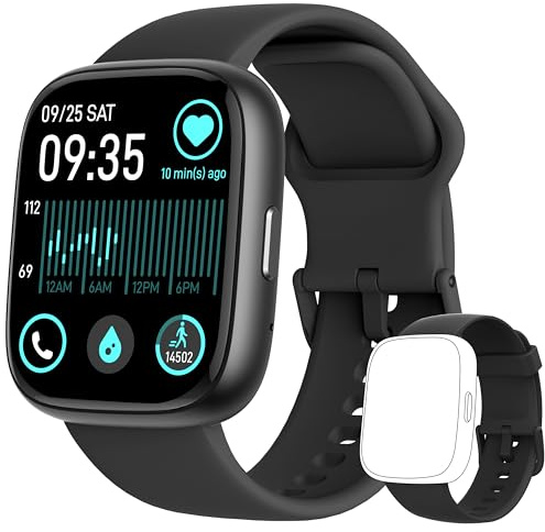 Smart Watch for Women Men Android & iPhone [2 Bands, 44mm case], Alexa Built-in, 1.83 Smartwatch Make/Answer Call, HR SpO2 Sleep Stress Monitor Fitness Tracker, IP68 Waterproof Step Counter Watch