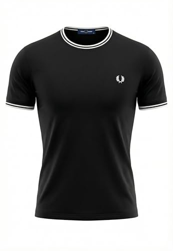 Fred Perry Men's Twin Tipped T-Shirt Navy