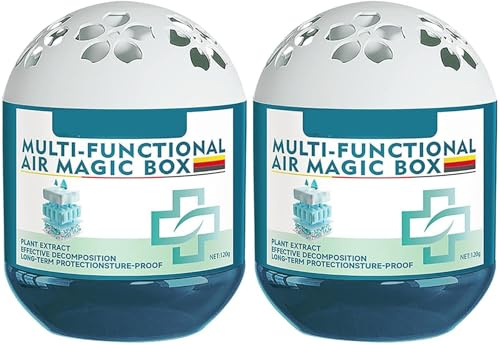 Indoor Air Purification Dust Removal Magic Box 120g – Automatic Dust Collection Air Purifier Magic Box, Plant-Based Formula, No Electricity, 24/7 Freshness For Home, Pet Areas & Closets (2 PCS)