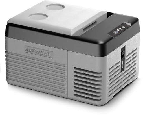 Alpicool CL9 Frigoriferi per Auto 9L, Nuovo 2026 Frigoriferi Portatile Elettrico 12/24V DC 100~240 Volt AC Frigo Auto, -20℃-20 ℃ Mini Frigorifero da Campeggio per Camion, Barca, Viaggio, Picnic | 12/24 V DC e 100-240 V frigorifero 12 V 230 V compressore portatile per campeggio, pesca, guida, barca, camion, camper