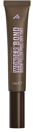 MANHATTAN Wonder'Bond Brow Filler Peel-Off Tint, Augenbrauenfarbe mit bis zu 5 Tagen Halt, wischfeste und wasserfeste Gel-Formel mit Biotin, Fb. 003 Dark Brown, 7,7 ml