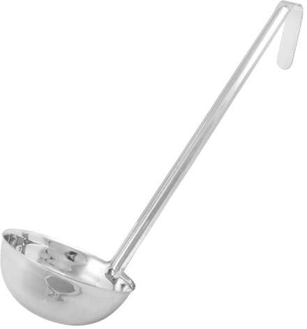 Winco One Piece Stainless Steel Ladle, 12 Ounce, 12.75