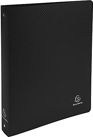 EXACOMPTA Classeur 4 anneaux 40 mm polypropylène Opaque A4 maxi Noir