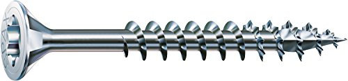 SPAX Universalschraube, 4,5 x 50 mm, 200 Stück, T-STAR plus, Senkkopf, Teilgewinde, 4CUT, WIROX A3J, blank verzinkt, 0191010450503