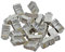 VulTech SN21404 Connettori RJ45 Schermati FTP Cat. 5e 8P8C Argento, Terminali Placcati Oro, Alta Protezione Segnale, Compatibili Matasse e Crimpatrici, Confezione 50 Pezzi
