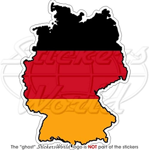 Wandaufkleber Deutschlandkarte aus Vinyl, Größe: 8,2 x 11 cm