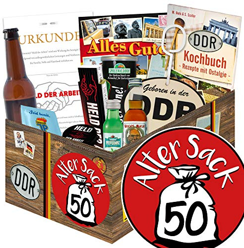Alter Sack 50 ++ Geschenkbox DDR Männer ++ Geschenkidee Herr 50