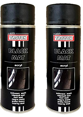 Troton 1K RAL9005 ACRYLLACK LACK SPRAY 400ml SCHWARZ MATT ACRYL AUTOFARBE FARBE AUTOLACK SPRÜHLACK SPRÜHDOSE (2)