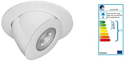 RUTEC HV-Einbauleuchten, 1 x GU10/230V/50W, 355° drehbar, 70° schwenkbar (9019527031)
